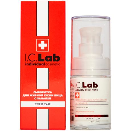 Сыворотка для жирной кожи лица с папайей - очищение кожи и предотвращение акне I. C. Lab Individual cosmetic 15 мл