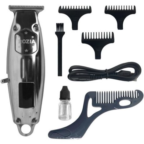Машинка для стрижка волос Rozia HQ249, Электрическая машинка для стрижки волос HQ249, хром