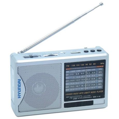 Радиоприемник Hyundai H-PSR160 серебристый