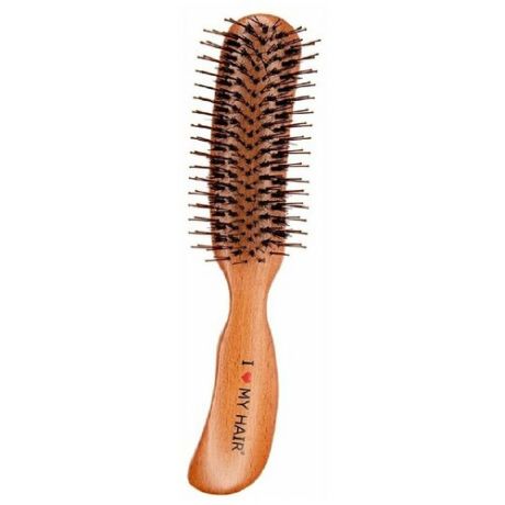 Парикмахерская щетка I LOVE MY HAIR "Shine Brush" деревянная