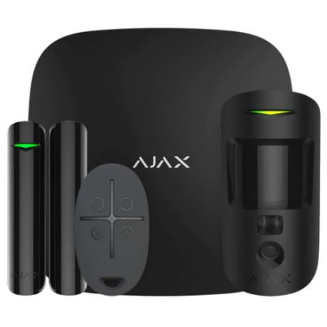 Ajax StarterKit Cam Plus Black Комплект сигнализации с фотоверификацией тревог и поддержкой LTE