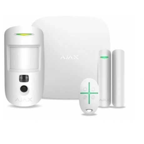 Ajax StarterKit Cam Plus White Комплект сигнализации с фотоверификацией тревог и поддержкой LTE