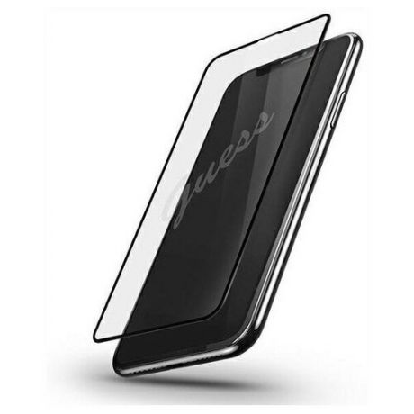 Защитное стекло CG Mobile Guess Tempered glass Script Magic logo для iPhone 12 Pro Max с черной рамкой (GUSPP12LSLTR)