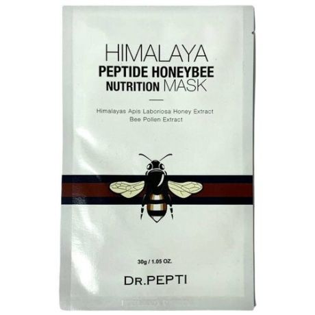 Dr. Pepti+ Питательная пептидная маска для лица с омолаживающим эффектом Himalaya Peptide Honeybee Nutrition Mask, 30гр