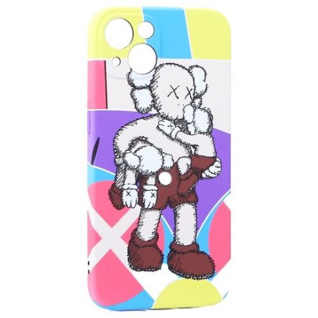 Чехол для iPhone 13 (6.1") силикон Luxo 0.8мм с флуоресцентным рисунком KAWS J40