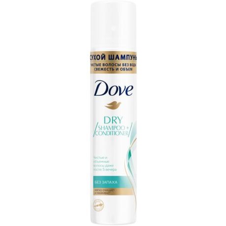 Dove сухой шампунь-кондиционер Dry Shampoo + Conditioner Без запаха, 250 мл