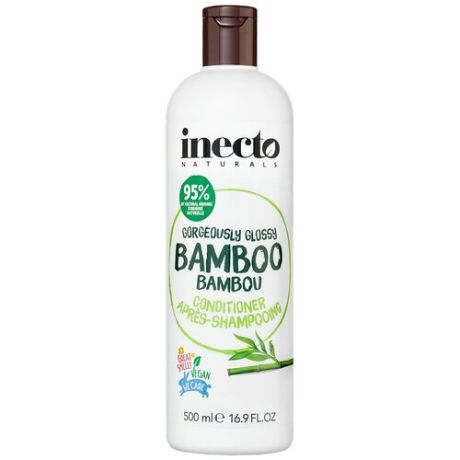 Inecto кондиционер Gorgeously Glossy Bamboo для блеска волос с экстрактом бамбука, 500 мл