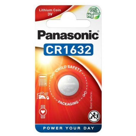 Батарейка Panasonic Lithium Coin CR1632, 1 шт.