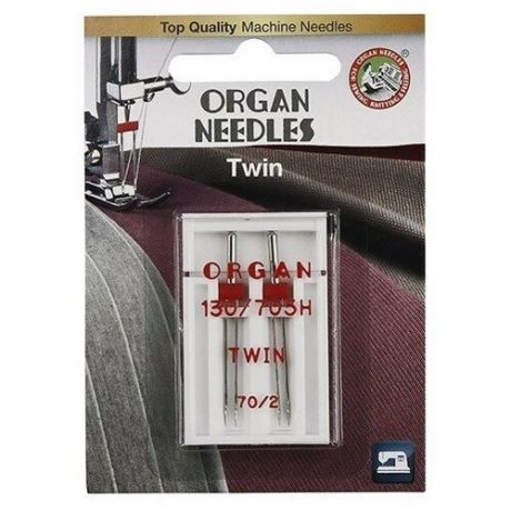 Игла/иглы Organ Twin 70/2 серебристый
