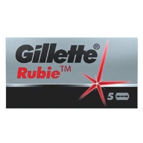 Лезвия для Т-образного станка Gillette Rubie, 5 шт.