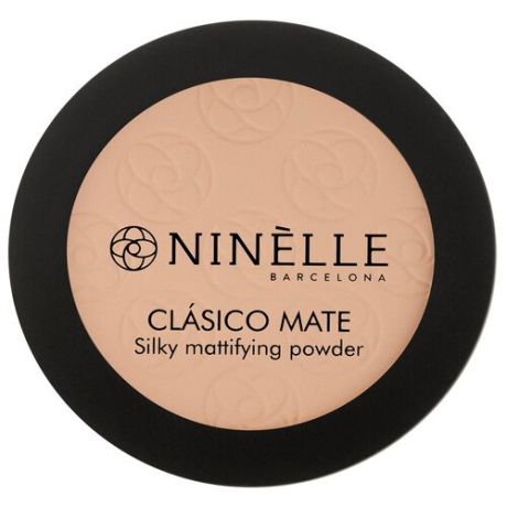 Ninelle Пудра компактная CLASICO MATE 204, розово-бежевый темный
