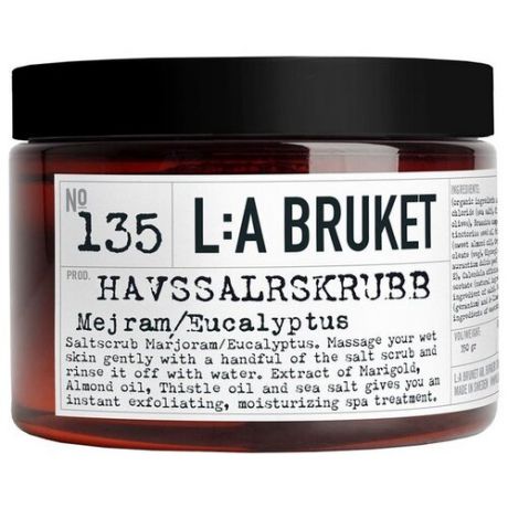 L:A BRUKET Скраб для тела 135 Marjoram Eucalyptus, 420 г