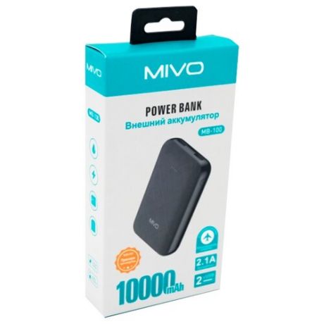 Аккумулятор Mivo MB-100 10000 mAh, черный 2