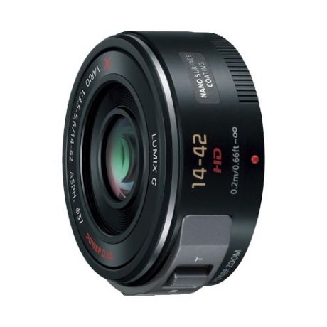 Объектив Panasonic 14-42mm f/3.5-5.6 Aspherical Power O.I.S. Lumix G X Vario (H-PS14042) черный