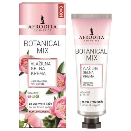 Afrodita Крем основа под макияж увлажняющий гелевый с ниацинамидом Botanical Mix, 50 мл, бесцветный