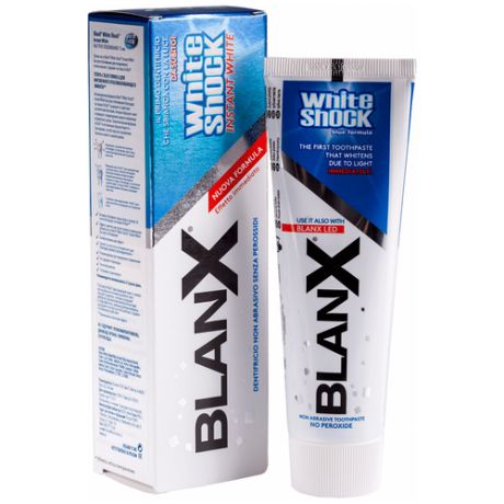 Зубная паста BlanX White Shock Instant White, быстрое отбеливание, 75 мл