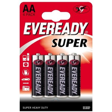 Батарейка EVEREADY Super Heavy Duty АА/R6, 4 шт.