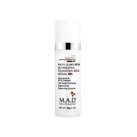M.A.D Skincare Подстраивающаяся сыворотка-основа под макияж с защитой SPF50 Photo Guard Spf 50 Self-Adjusting Foundation Serum, 30 мл, 30 г, medium