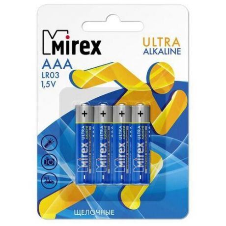 Батарейка Mirex LR03-S4, 4 шт.