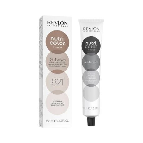 Краситель прямого действия Revlon Professional Nutri Color Filters 3 In 1 Cream 821 Silver beige, 240 мл