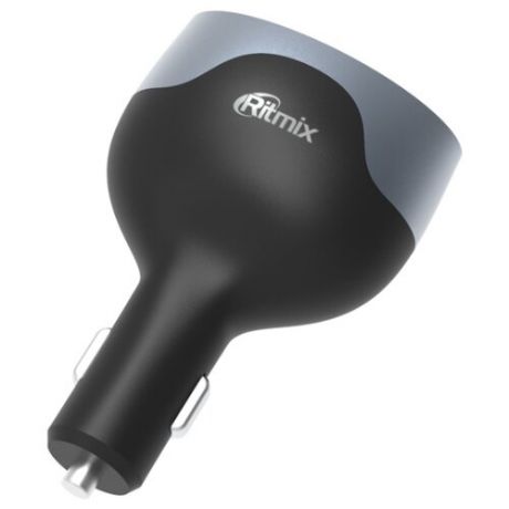 Автомобильное зарядное устройство Ritmix RM-12XQPD, черный/серый