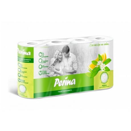 Туалетная бумага Perina Premium Neroli белая трехслойная 4 рул.