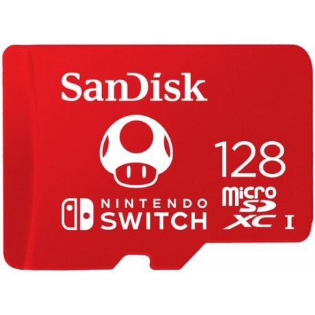 SanDisk Карта памяти microSDXC 128Gb для Nintendo Switch (SDSQXAO-128G-GNCZN) красный