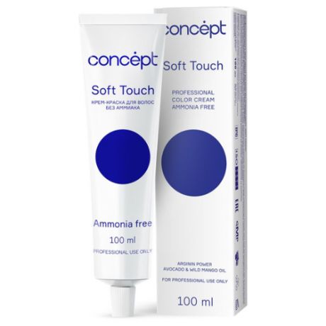 Concept Soft Touch безаммиачная крем-краска для волос Ammonia free, 6.1 Средний блондин пепельный, 100 мл