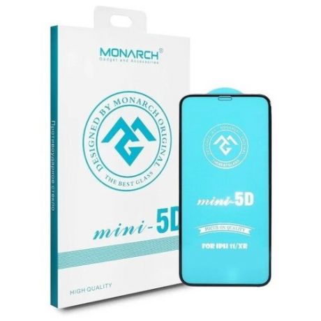 Защитное стекло Monarch 5D для Apple iPhone 11 / XR черный/прозрачный