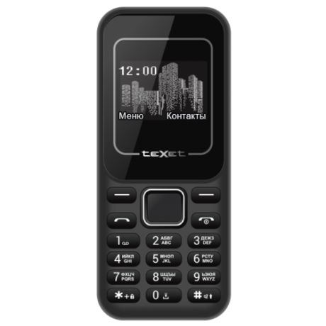 Телефон teXet TM-120, черный/красный