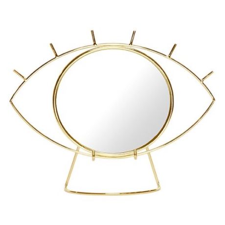 Зеркало косметическое настольное Doiy Cyclops золотистый