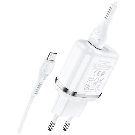 Сетевое зарядное устройство Hoco N4 Aspiring + кабель micro-USB, белый