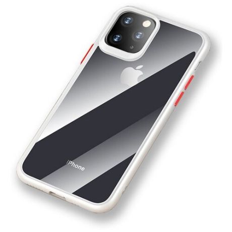 Чехол накладка Rock Guard Pro Protection Case для Apple iPhone 11 Pro Max, прозрачный белый