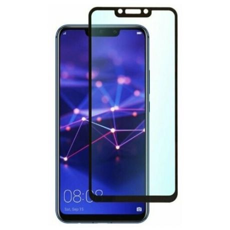 Полноэкранное защитное стекло для телефона Huawei Mate 20 Lite / Стекло на Хуавей Мейт 20 Лайт / Стекло на весь экран / Full Glue от 3D до 21D (черный)