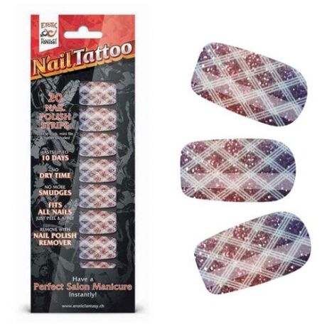 Erotic Fantasy Набор лаковых полосок для ногтей Блестящий градиент Nail Foil, серый