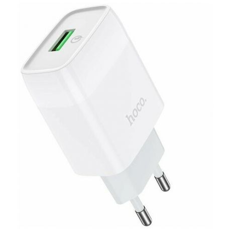 Сетевое зарядное устройство Hoco C72Q Glorious single port QC3.0 charger Белое