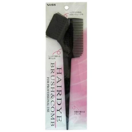 Гребень c щеткой VESS для профессионального окрашивания волос Hairdye Brush & Comb