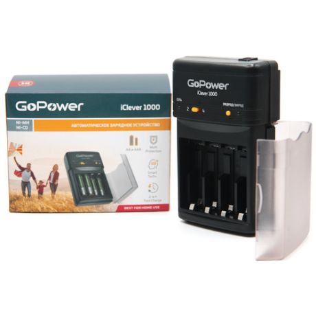 Зарядное устройство для аккумуляторов GoPower iClever 1000 Ni- MH/Ni- Cd 4 слота