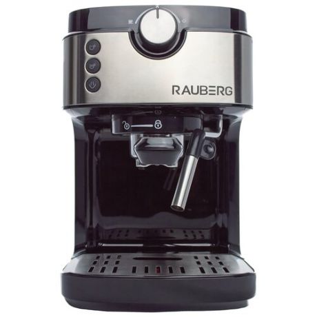 Кофеварка рожковая Rauberg RCM-050, черный/серебристый