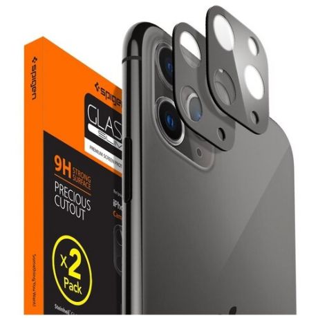 Защитное стекло для камеры SPIGEN для iPhone 11 Pro / 11 Pro Max - Full Cover Camera Lens - Серый - AGL00503 - 2 шт