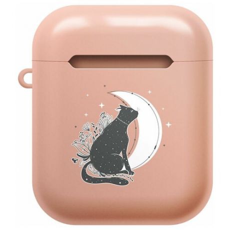 Чехол для AirPods "Moon cat", розовый