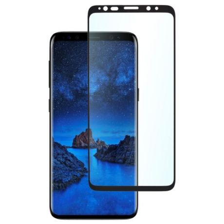 Защитное стекло для телефона "skinBOX. 3D full glue", для Samsung Galaxy S9, цвет черный