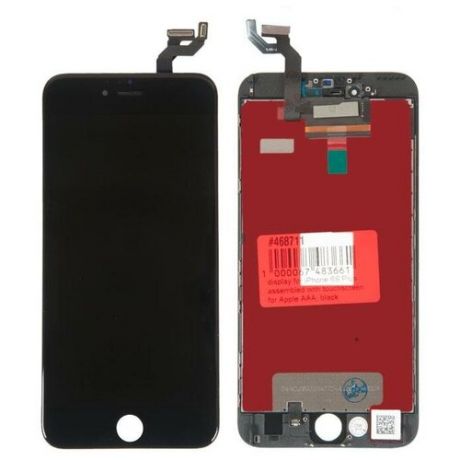 Дисплей для Apple iPhone 6S Plus в сборе с тачскрином и монтажной рамкой, черный