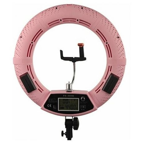 Кольцевая лампа OKIRO LED RING FE 480 PRO — Цвет Розовый