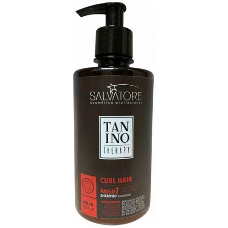 Salvatore TANINO THERAPY Curl Hair Shampoo Step 1 Perfect Curls Bio Collagen and Elastin Шампунь для кудрявых волос с коллагеном и эластином Шаг 1 300 мл.
