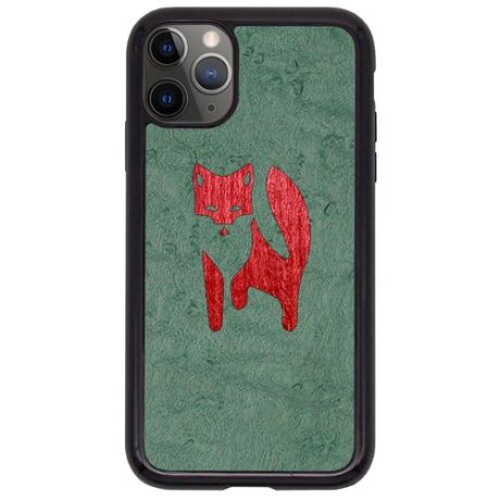 Чехол Timber&Cases для Apple iPhone 11 Pro, TPU, WILD collection - Хитрость леса/Лиса (Клен птичий глаз - Красный Кото)