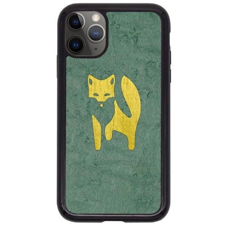 Чехол Timber&Cases для Apple iPhone 11 Pro, TPU, WILD collection - Хитрость леса/Лиса (Клен птичий глаз - Желтый Кото)