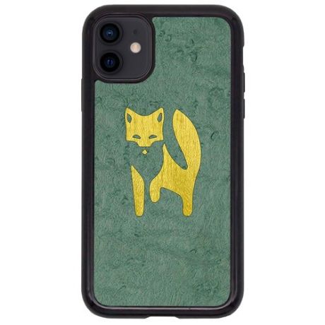 Чехол Timber&Cases для Apple iPhone 11, TPU, WILD collection - Хитрость леса/Лиса (Клен птичий глаз - Желтый Кото)