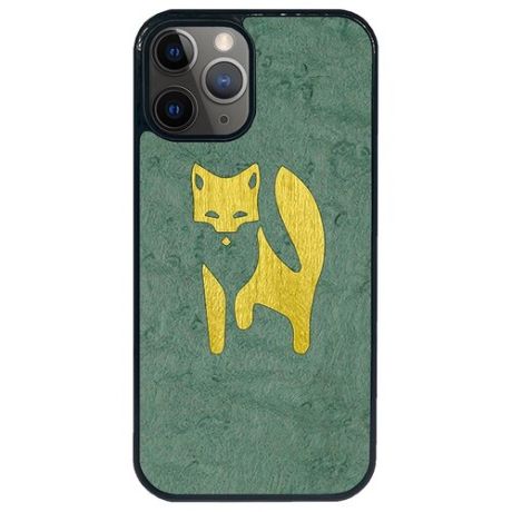 Чехол Timber&Cases для Apple iPhone 12/12 Pro, TPU, WILD collection - Хитрость леса/Лиса (Клен птичий глаз - Желтый Кото)