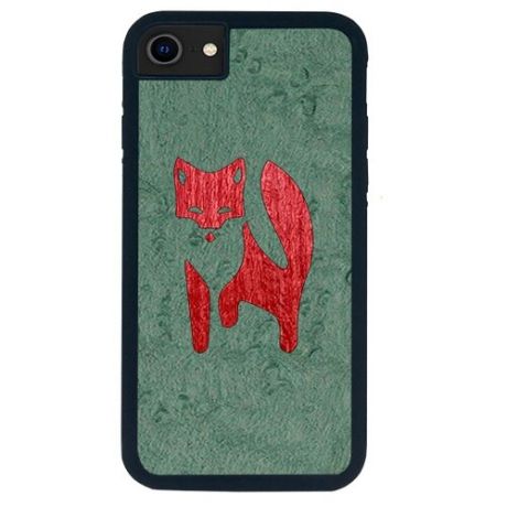 Чехол Timber&Cases для Apple iPhone SE 2020/7/8, TPU, WILD collection - Хитрость леса/Лиса (Клен птичий глаз - Красный Кото)